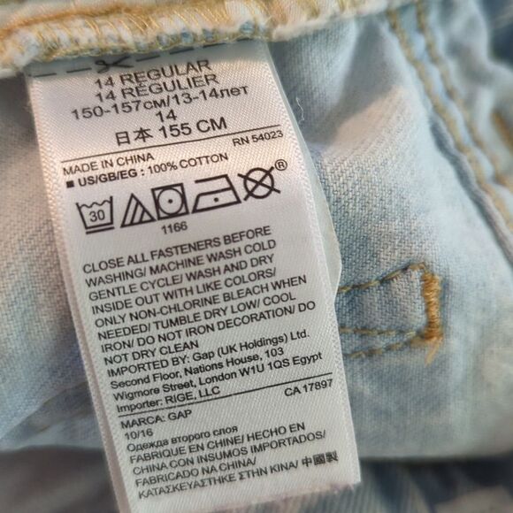 Gap Disney Princess Girls  embroidered jeans size 14 - Picture 9 of 12